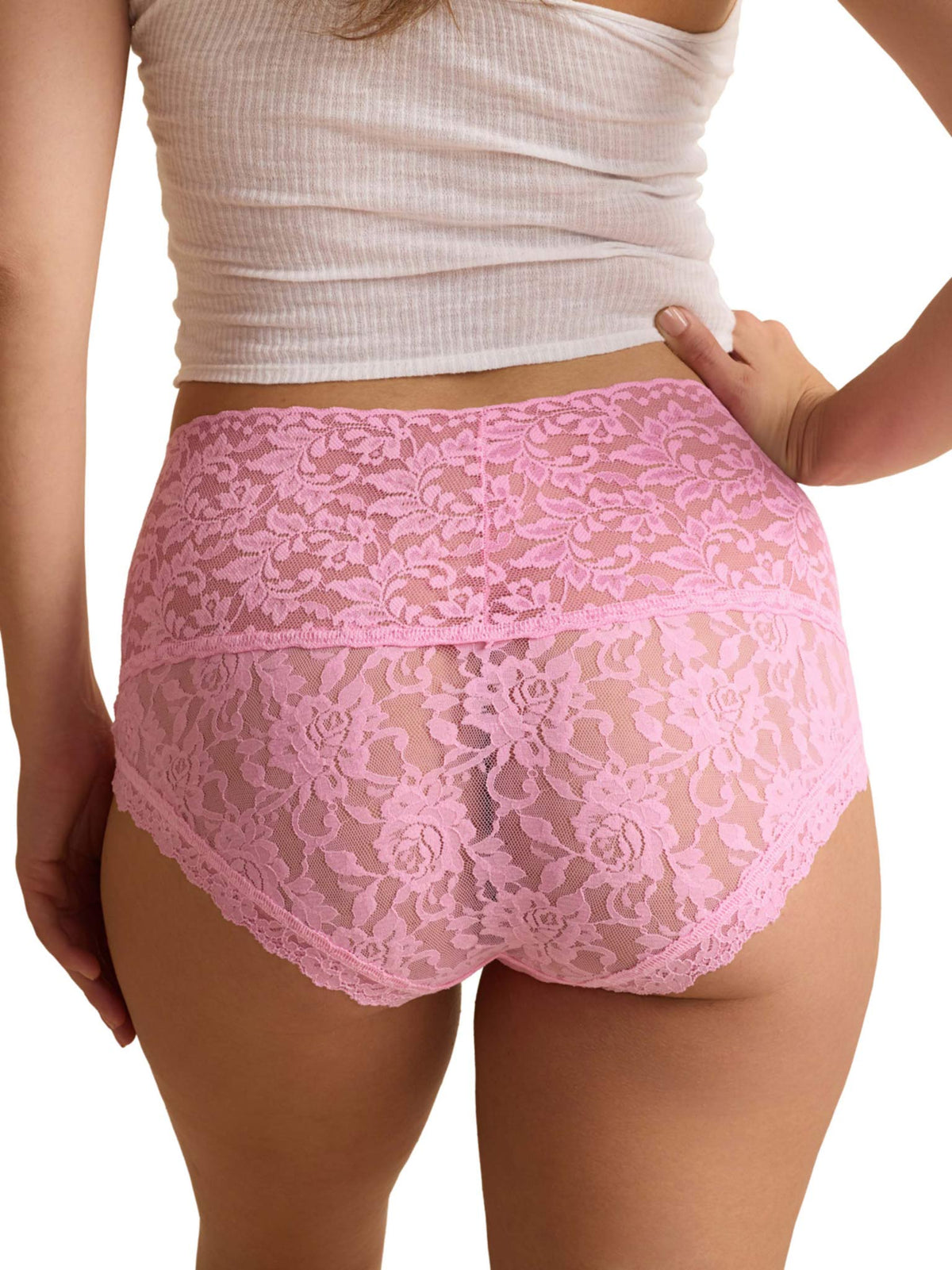 Hanky Panky Retro Lace Boyshort Strawberry Lemonade Pink