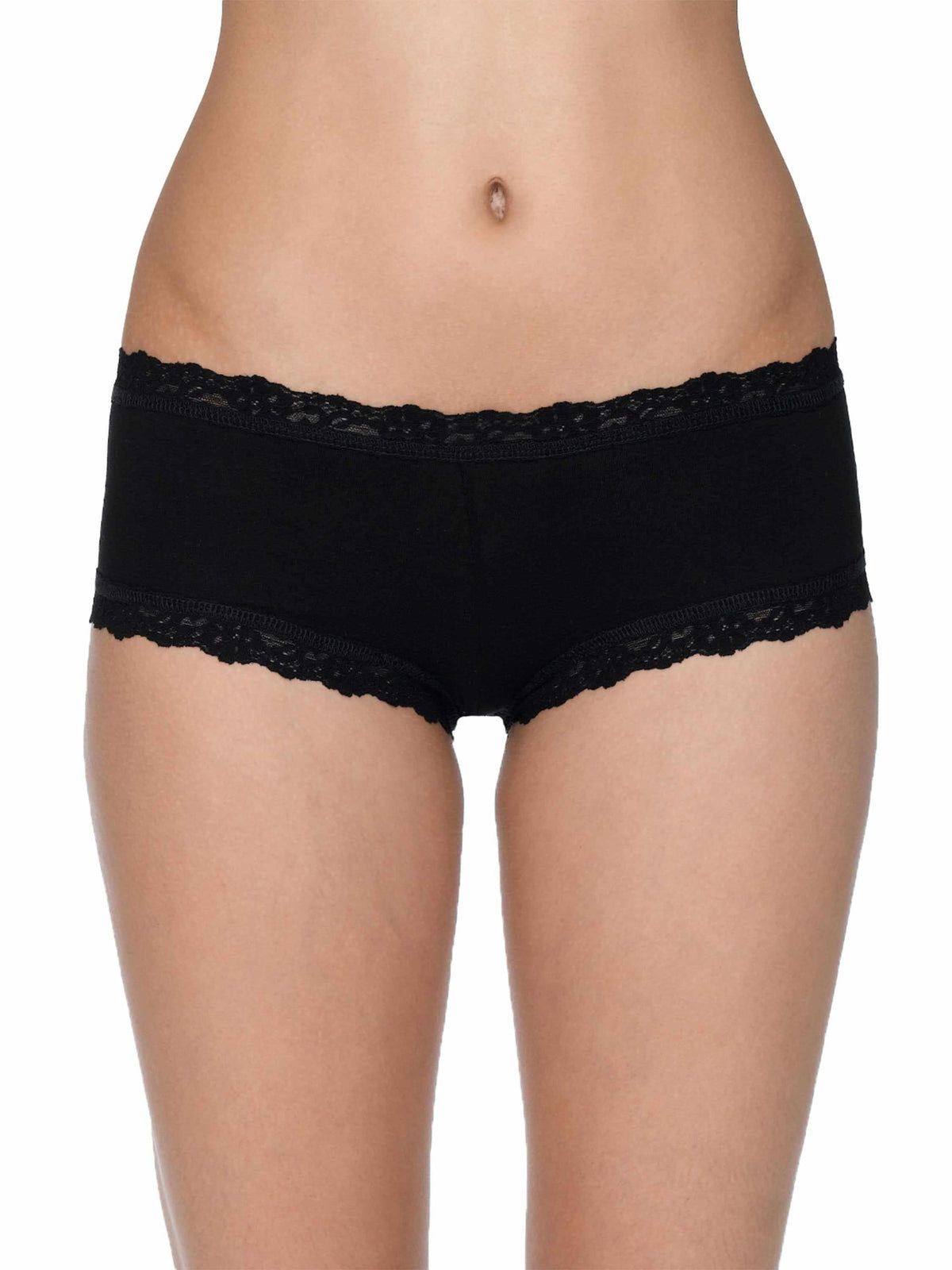 Hanky Panky Supima® Cotton Boyshort Black