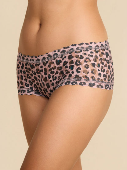 Hanky Panky Printed Signature Lace® Boyshort Lucky Leopard Brown