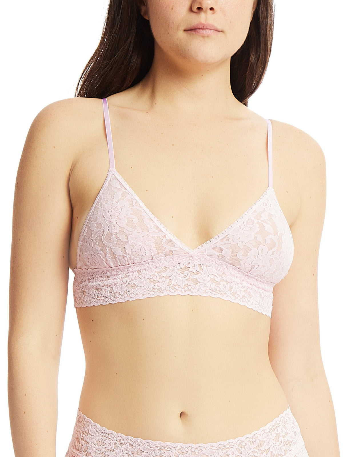Hanky Panky Signature Lace® Padded Triangle Bralette Bliss Pink