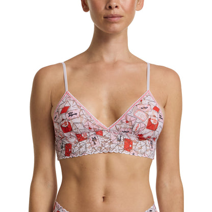 Hanky Panky Printed Signature Lace® Padded Triangle Bralette With Lov