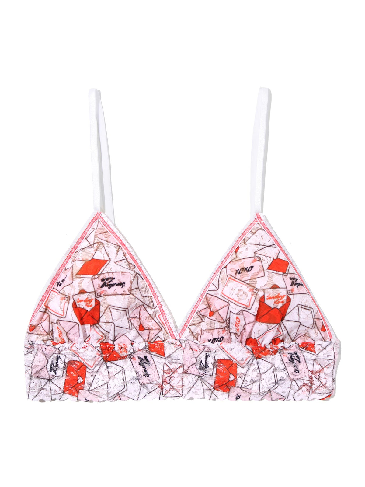 Hanky Panky Printed Signature Lace® Padded Triangle Bralette With Lov