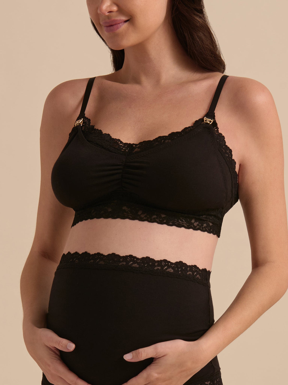 Hanky Panky Supima Cotton® Nursing Bralette Black Sale