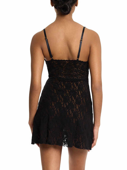 Hanky Panky Retro Lace Plunge Chemise Black