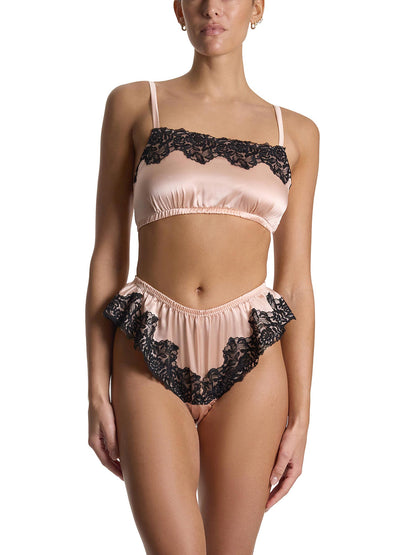 Hanky Panky Lexi Wood X Hanky Panky Victoria Silk Flutter Tanga Panty