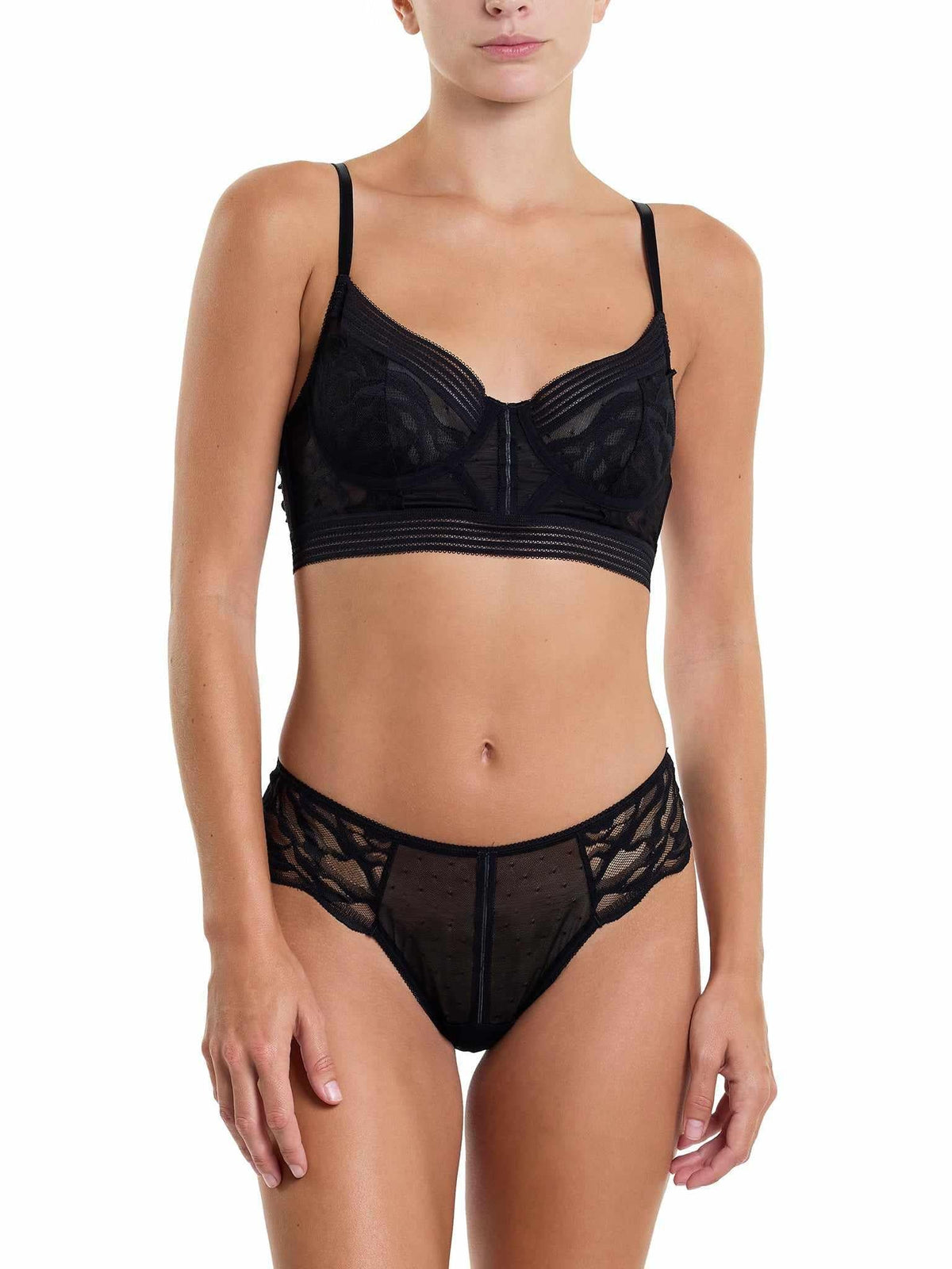 Hanky Panky &oh™ Glamorous Grunge Longline Underwire Bra Black Sale