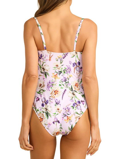 Hanky Panky Bandeau One Piece Swimsuit Fawning Flora Purple