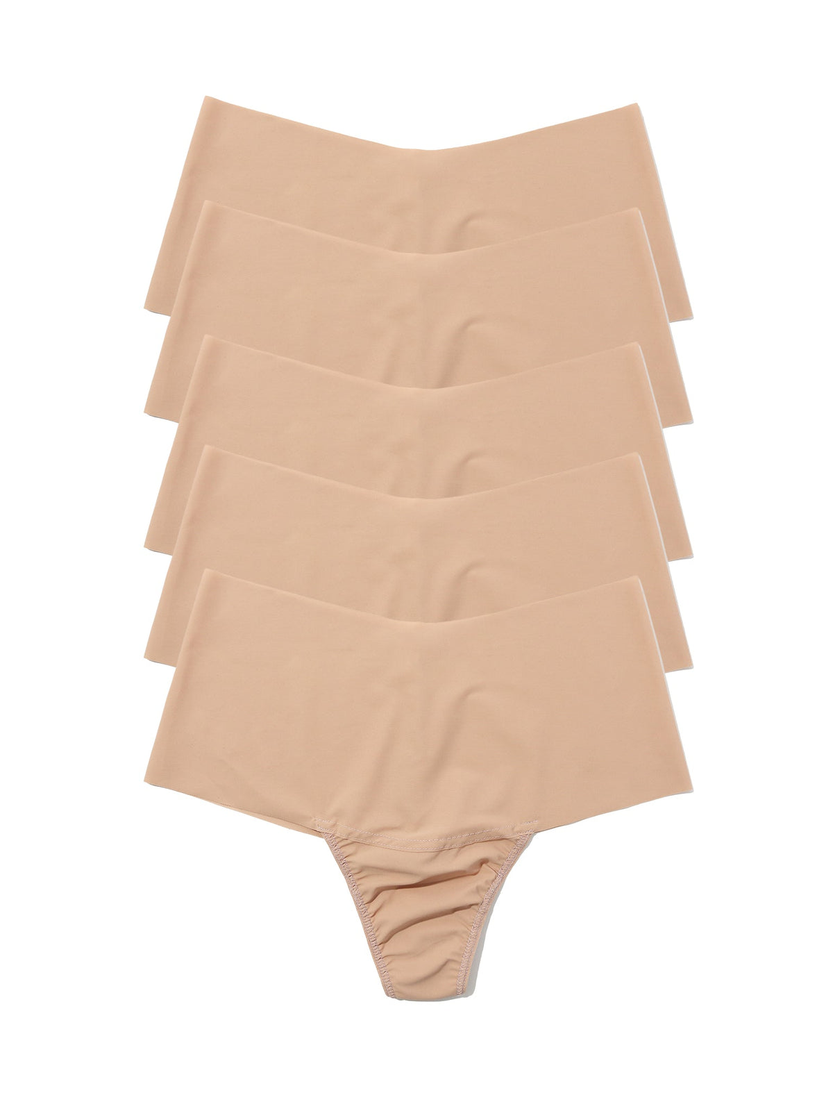 Hanky Panky BreatheSoft™ High Rise Thong 5 Pack Taupe