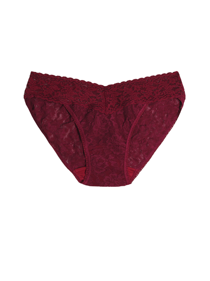 Hanky Panky Signature Lace® V-Kini Dark Pomegranate Red