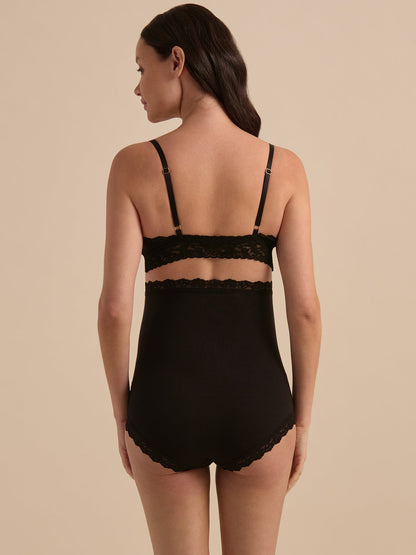 Hanky Panky Supima® Cotton Maternity Over The Bump Boyshort Black Sal