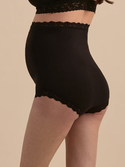 Hanky Panky Supima® Cotton Maternity Over The Bump Boyshort Black Sal
