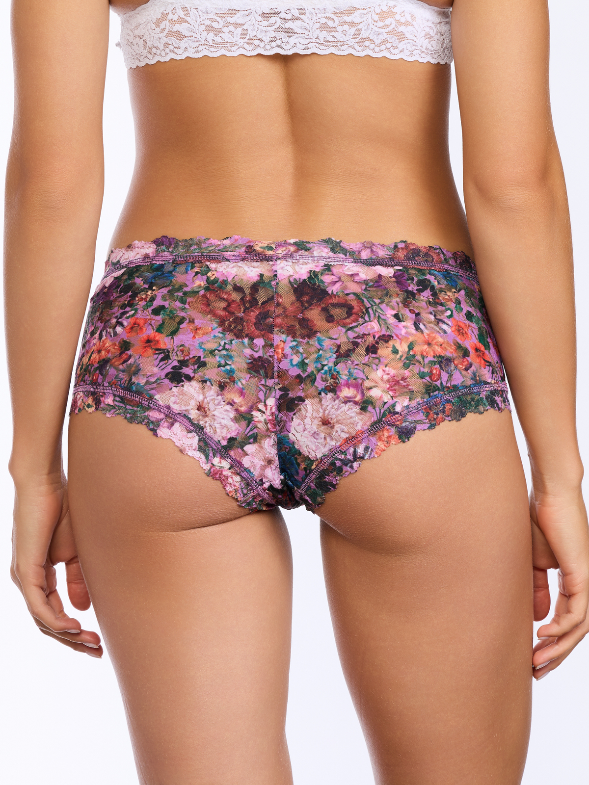 Hanky Panky Printed Signature Lace® Boyshort Perennial Purple Floral