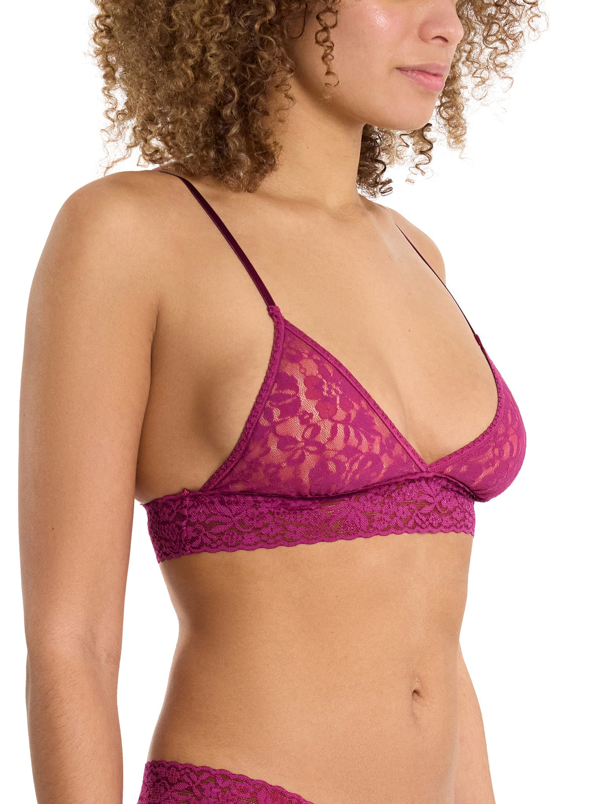 Hanky Panky Flora Lace Padded Bralette Picking Plums Pink Sale