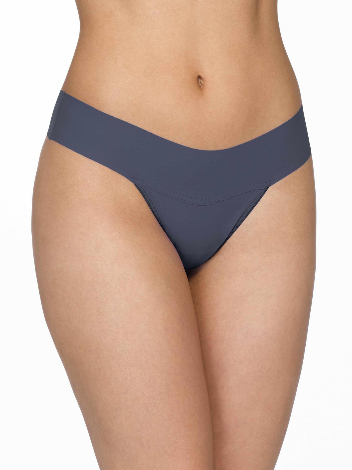 Hanky Panky BreatheSoft™ Natural Rise Thong Granite Grey