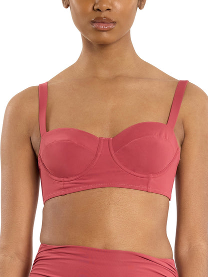 Hanky Panky Balconette Bikini Swimsuit Top Sunbaked Red Sale