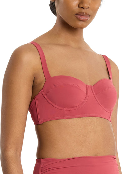 Hanky Panky Balconette Bikini Swimsuit Top Sunbaked Red Sale