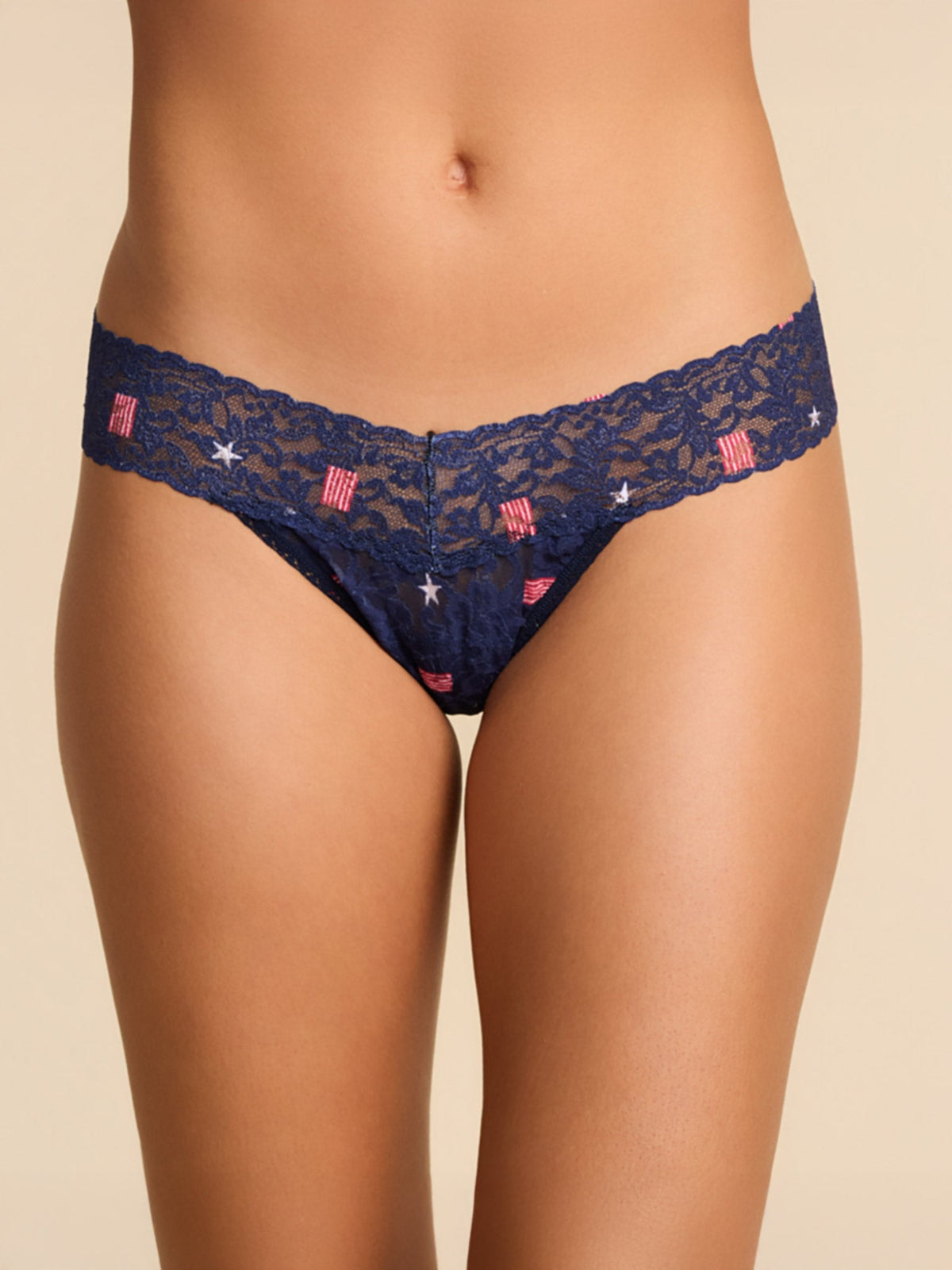 Hanky Panky Signature Lace® Low Rise Thong And SAXX Super Soft Vibe Boxer Brief USA Signet-Maritime