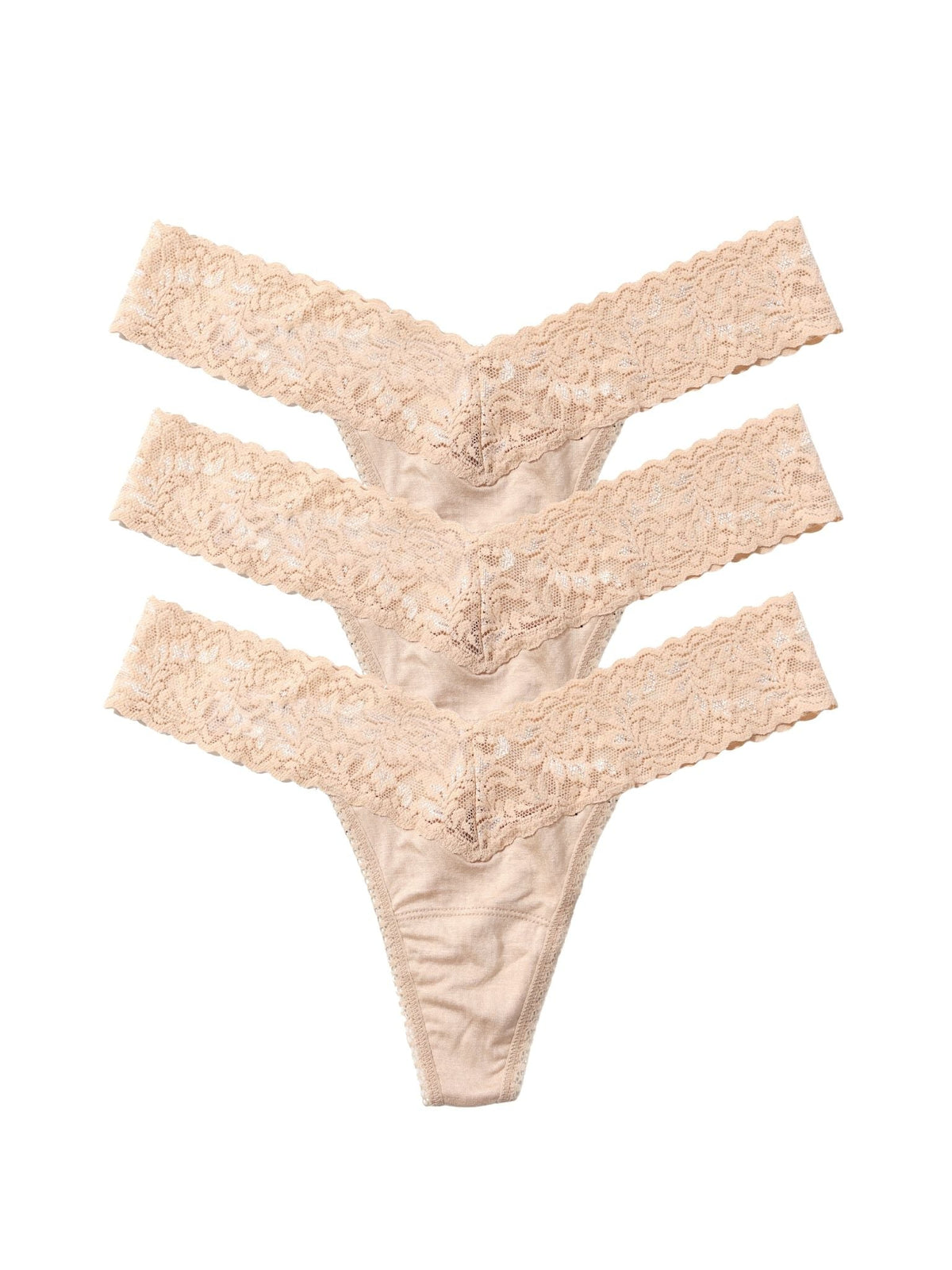 Hanky Panky DreamEase™ Low Rise Thong 3 Pack Chai