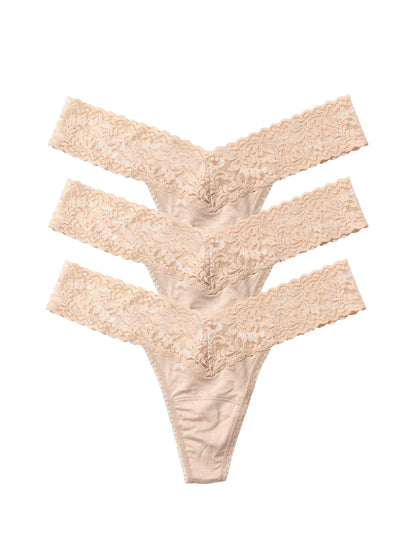 Hanky Panky DreamEase™ Low Rise Thong 3 Pack Chai