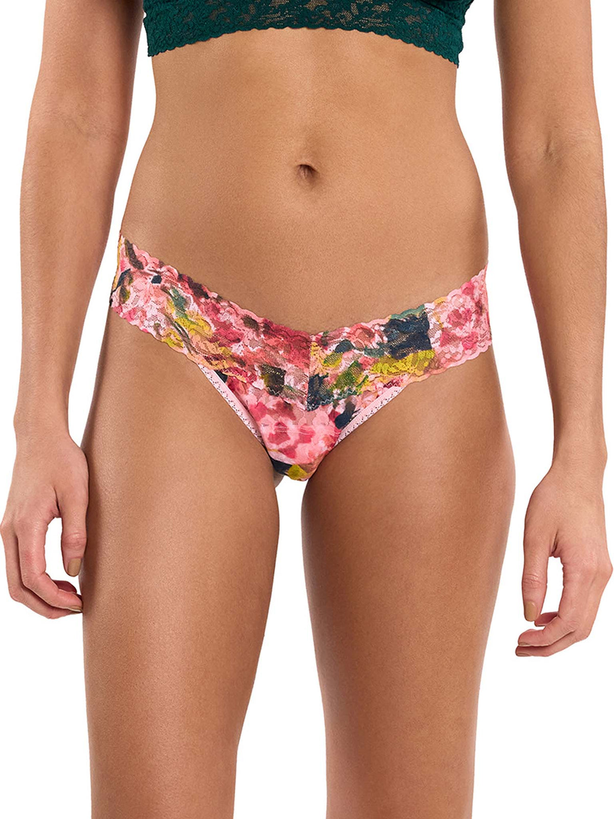 Hanky Panky Printed Signature Lace® Low Rise Thong Floral Masterpiece