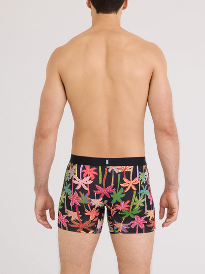 Hanky Panky Signature Lace® Low Rise Printed Thong And SAXX Drop Temp Cooling Cotton Boxer Brief Mixed Palms-Black