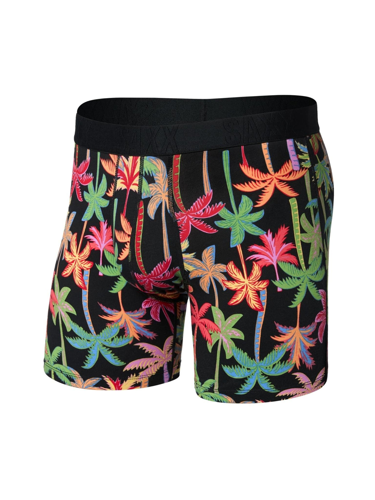 Hanky Panky Signature Lace® Low Rise Printed Thong And SAXX Drop Temp Cooling Cotton Boxer Brief Mixed Palms-Black