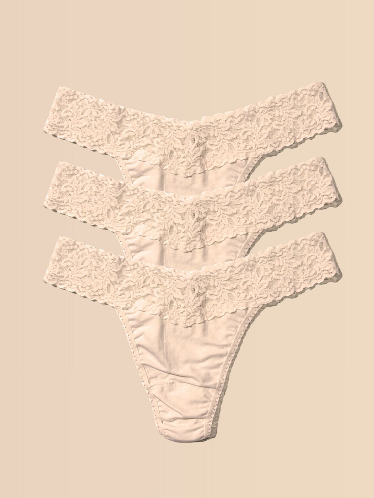Hanky Panky DreamEase™ Original Rise Thong 3 Pack Chai