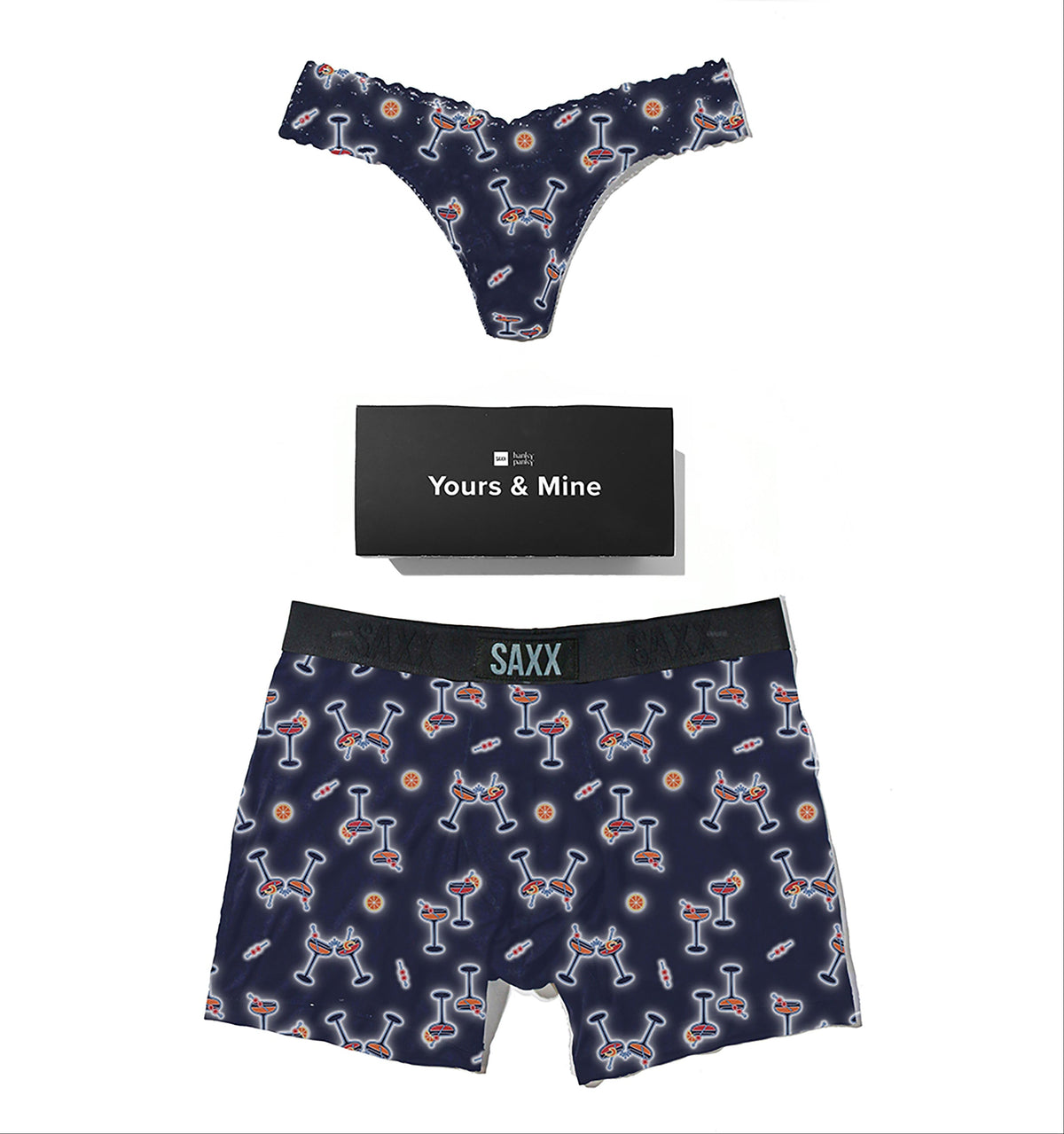 Hanky Panky Signature Lace® Low Rise Thong And Saxx Super Soft Vibe Boxer Brief Ne