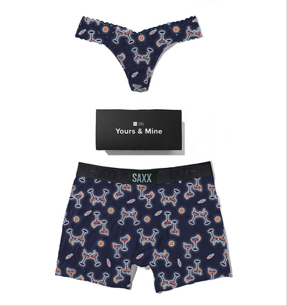 Hanky Panky Signature Lace® Low Rise Thong And Saxx Super Soft Vibe Boxer Brief Ne