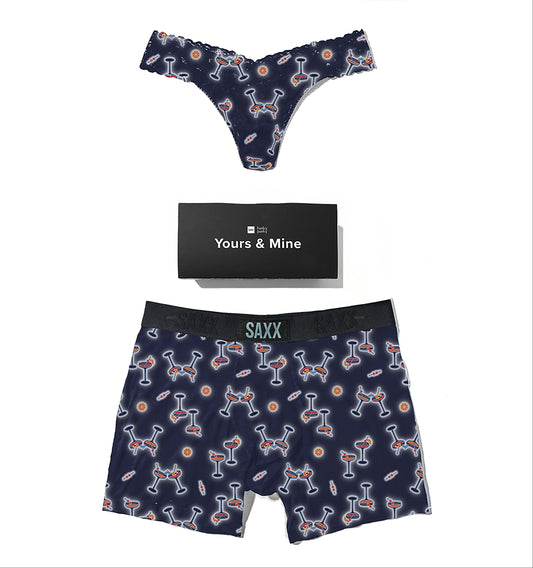 Hanky Panky Signature Lace® Low Rise Thong And Saxx Super Soft Vibe Boxer Brief Ne