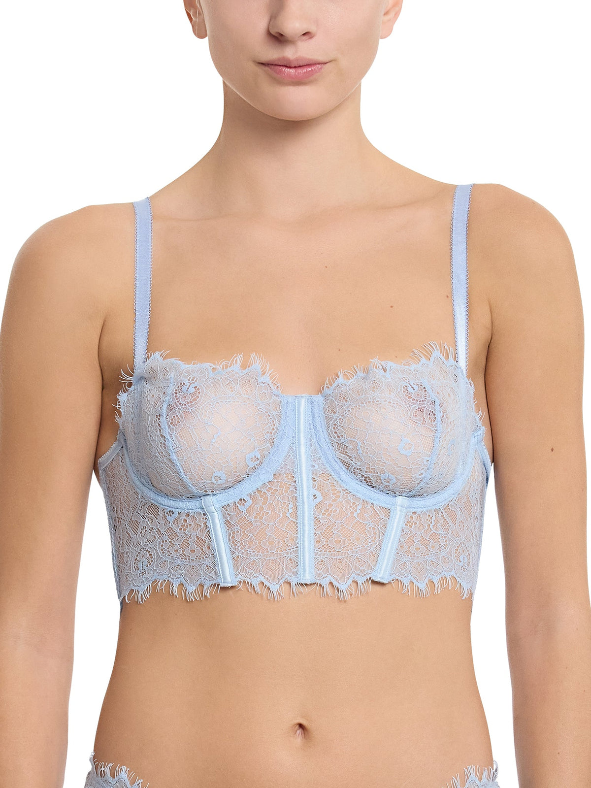 Hanky Panky Sheer Seduction Underwire Bustier Touch The Sky Blue Sale