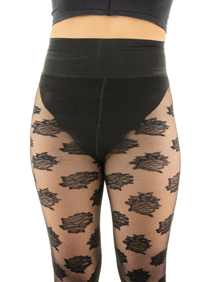 Hanky Panky Hanky Panky X Les Belles Exclusive Floral Tights Black Sa