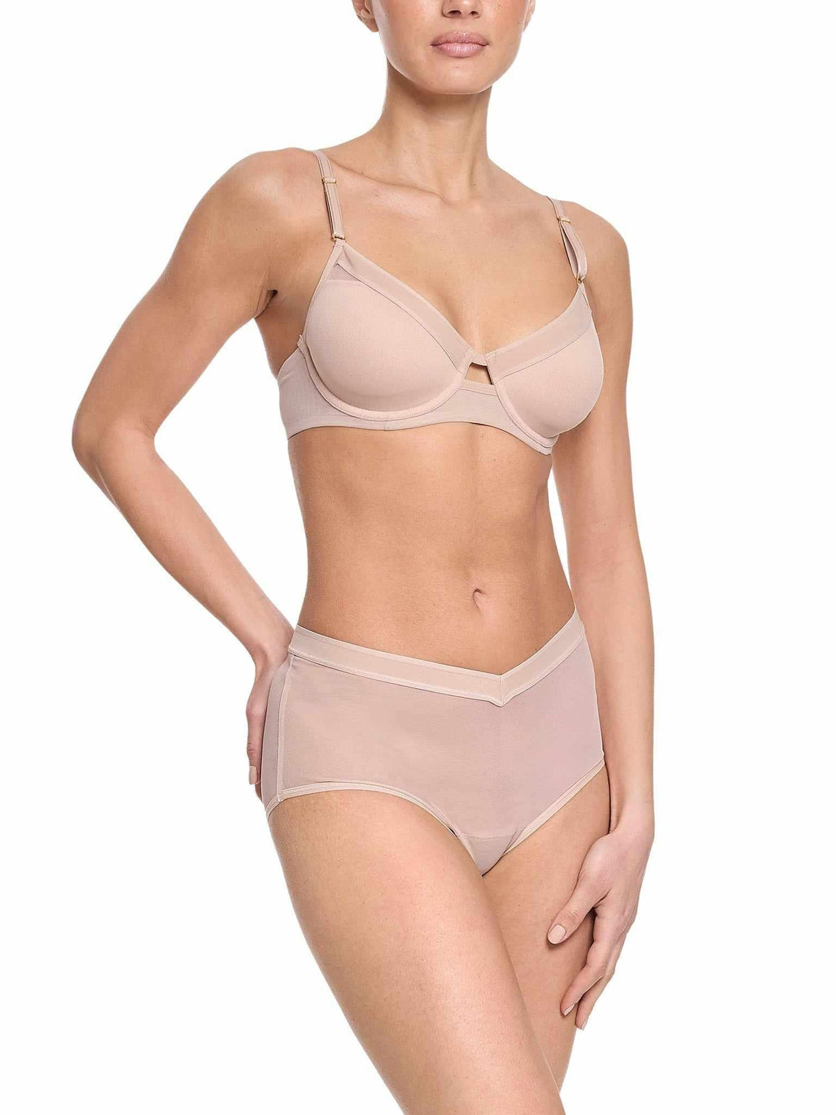 Hanky Panky Lined Mesh Plunge Bra Chai Sale