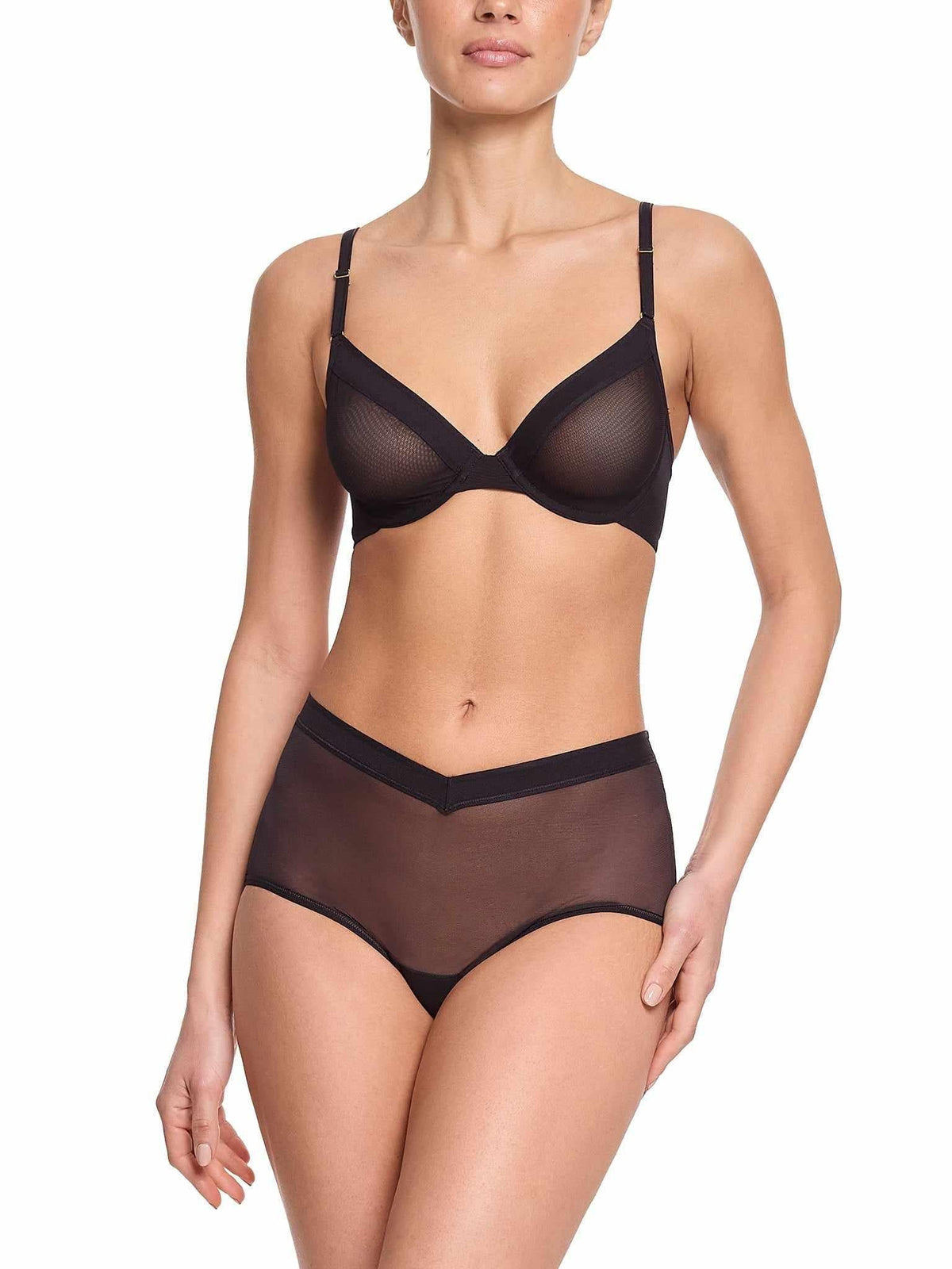 Hanky Panky Unlined Mesh Underwire Bra Black Sale