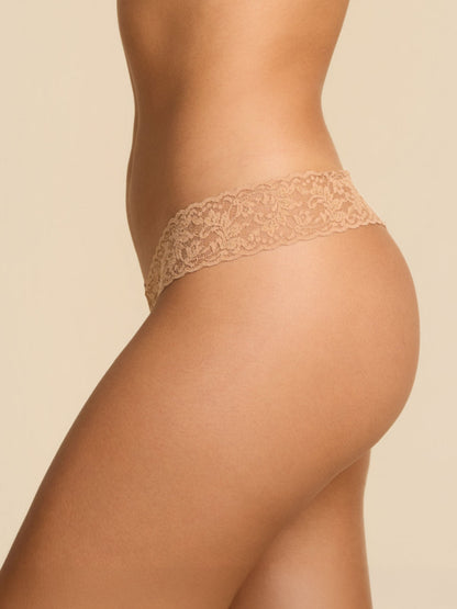 Hanky Panky Supima® Cotton Low Rise Thong Sun Tan