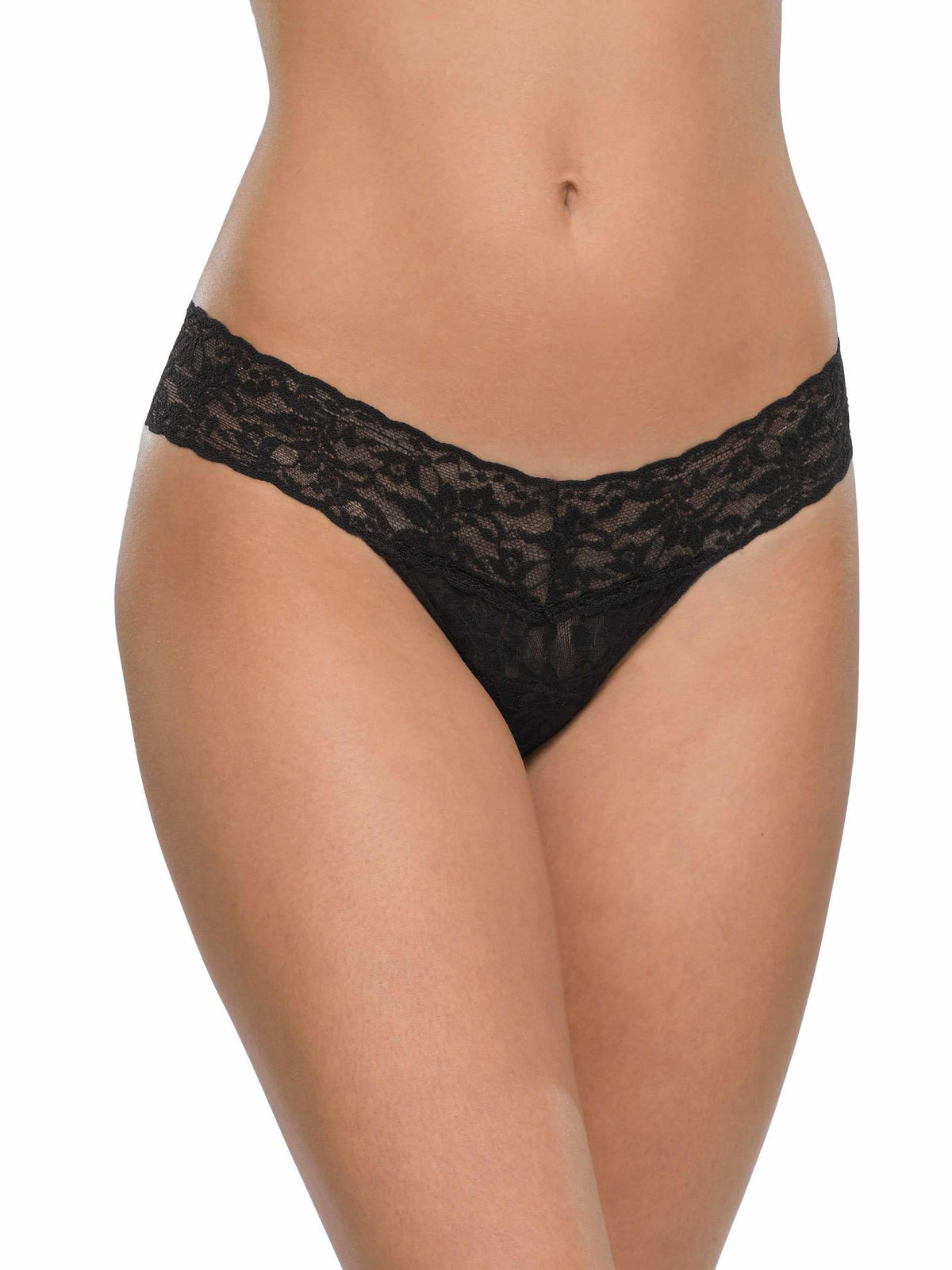 Hanky Panky Bottle Service 3 Pack Signature Lace® Low Rise Thongs In Printed Box