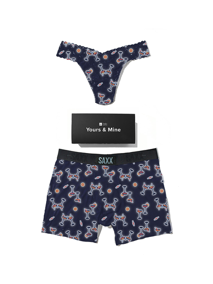 Hanky Panky Signature Lace® Original Rise Thong And Saxx Super Soft Vibe Boxer Bri
