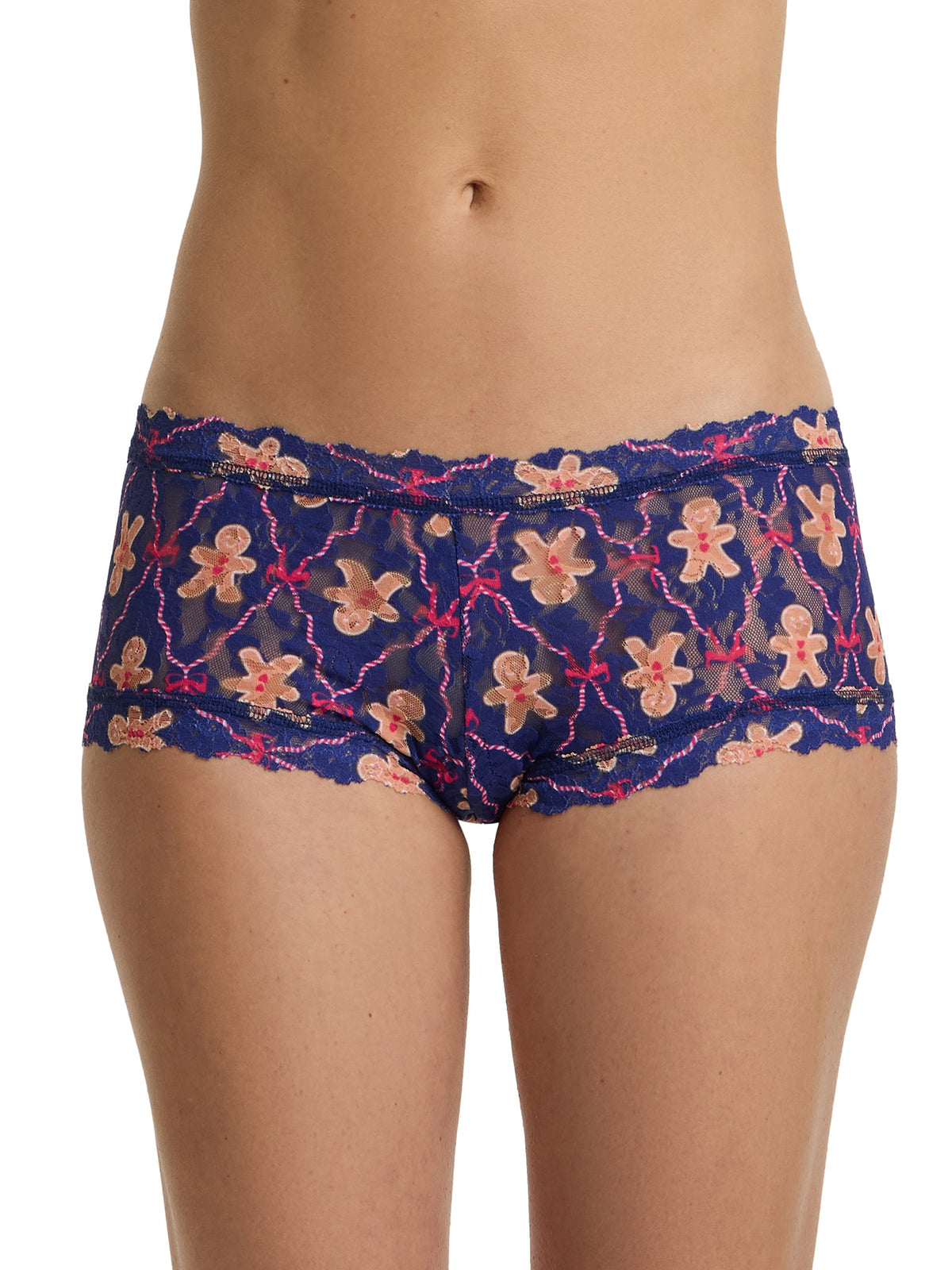 Hanky Panky Printed Signature Lace® Boyshort Festive Gingerbread Cook