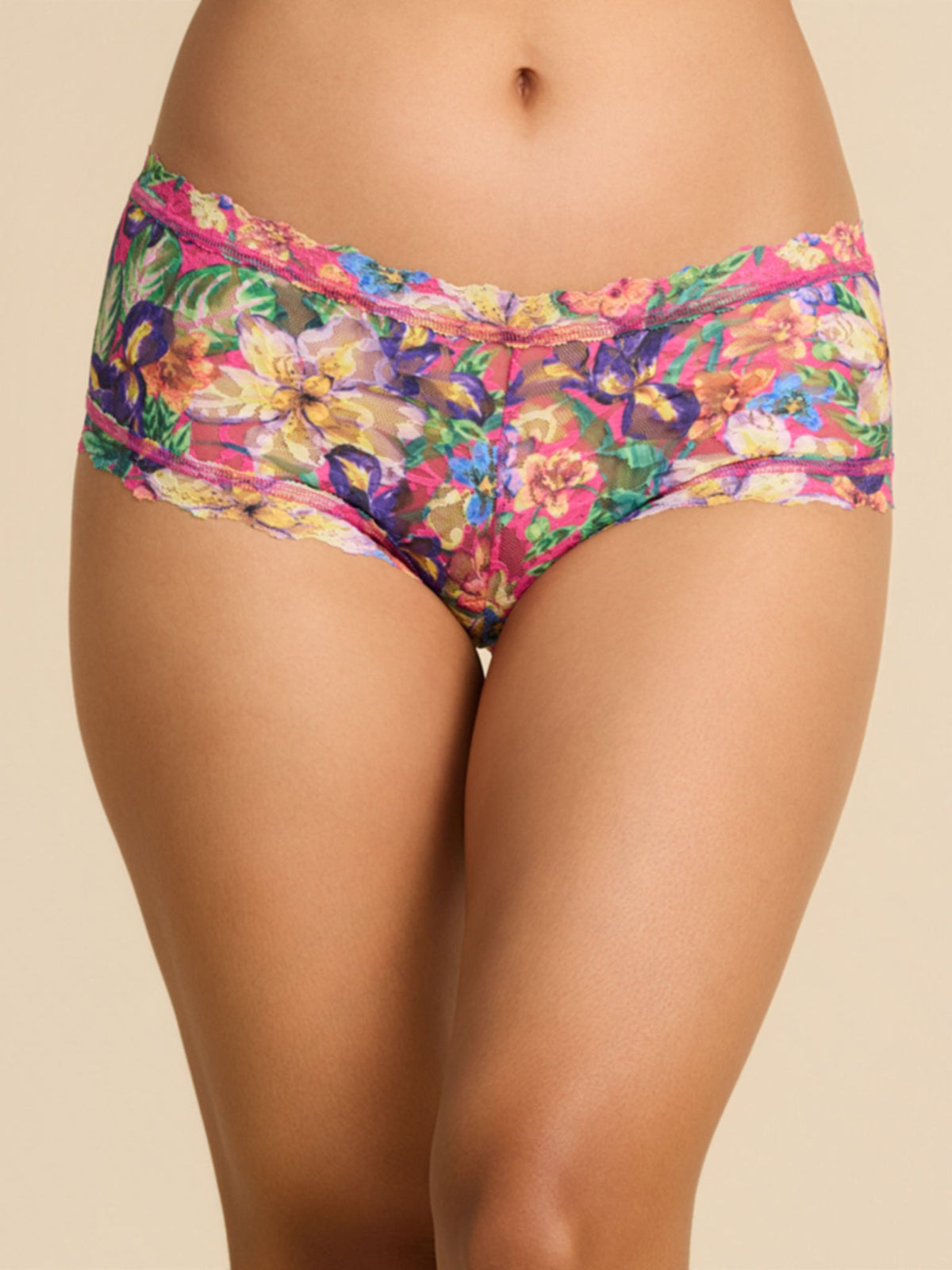 Hanky Panky Printed Signature Lace® Boyshort Radiant Pink