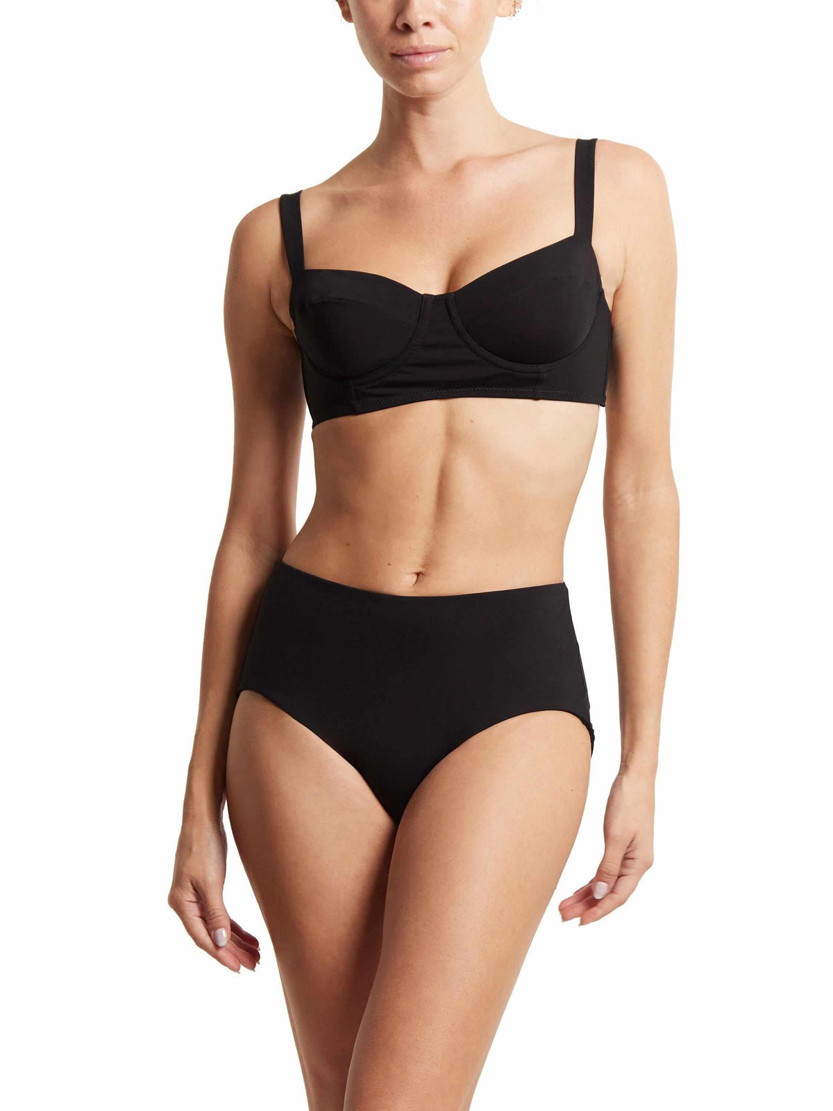 Hanky Panky Balconette Bikini Swimsuit Top Black