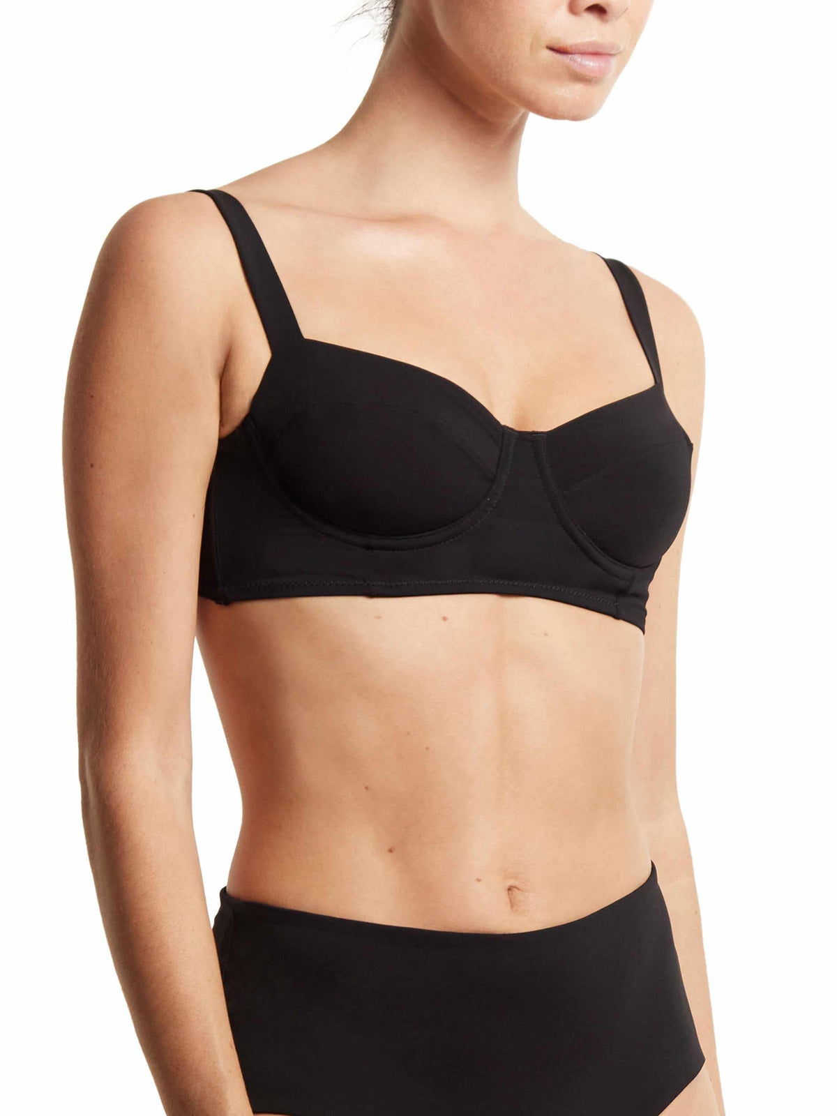 Hanky Panky Balconette Bikini Swimsuit Top Black
