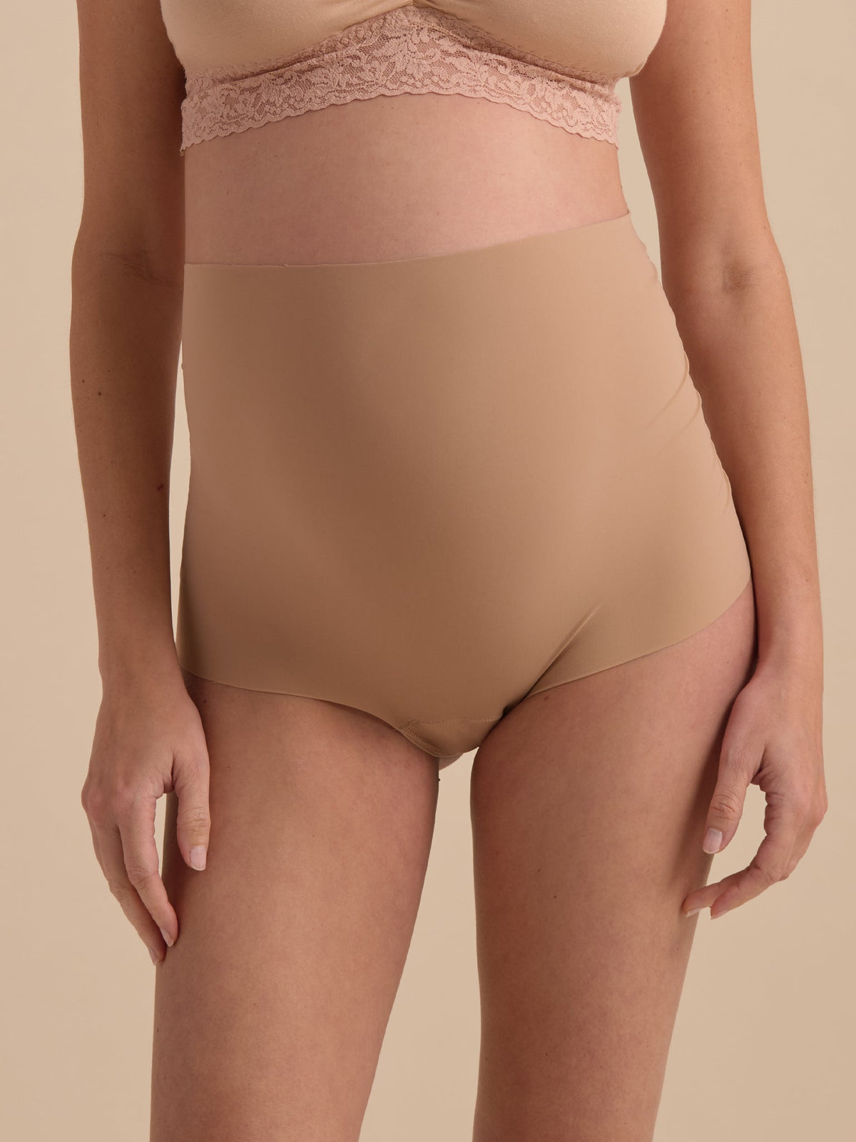 Hanky Panky BreatheSoft™ Maternity Over The Bump Boyshort Taupe Sale