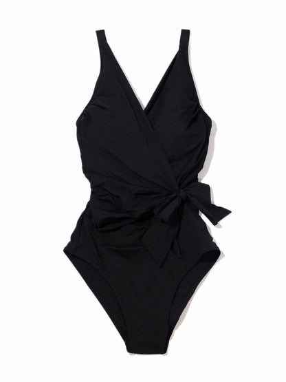 Hanky Panky Wide Strap Wrap One Piece Swimsuit Black