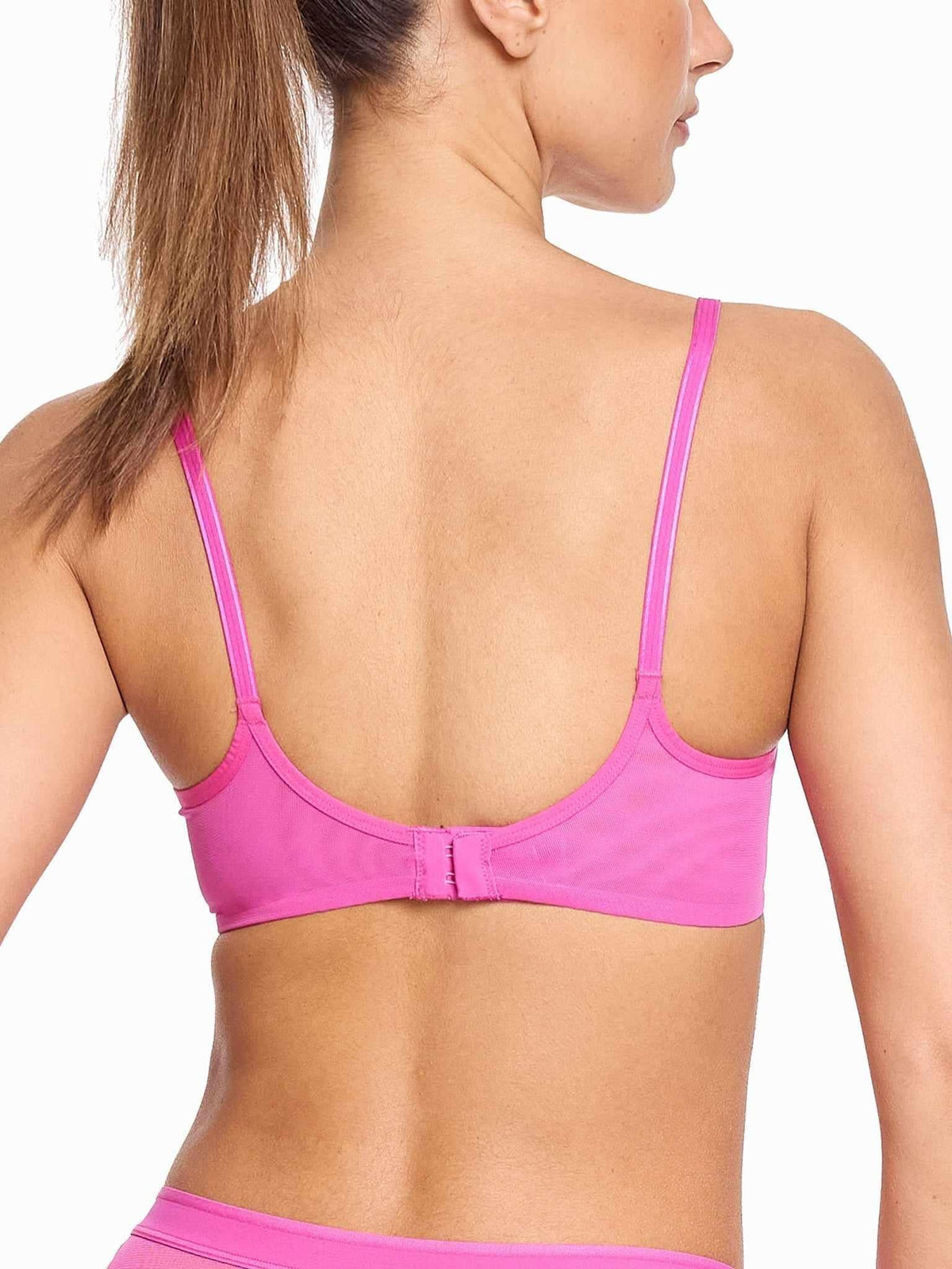 Hanky Panky Unlined Mesh Underwire Bra Berry Burst Pink Sale