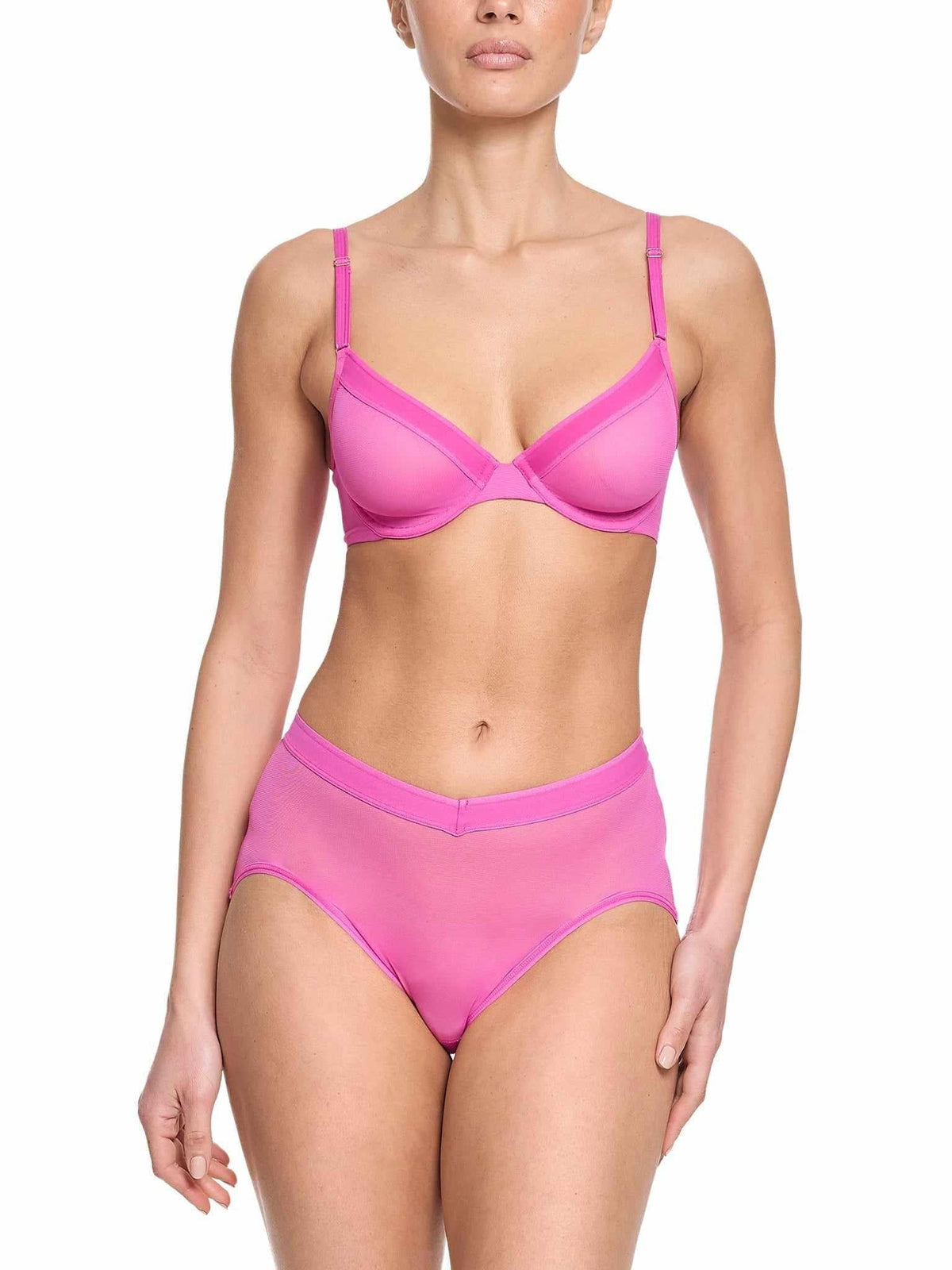 Hanky Panky Unlined Mesh Underwire Bra Berry Burst Pink Sale