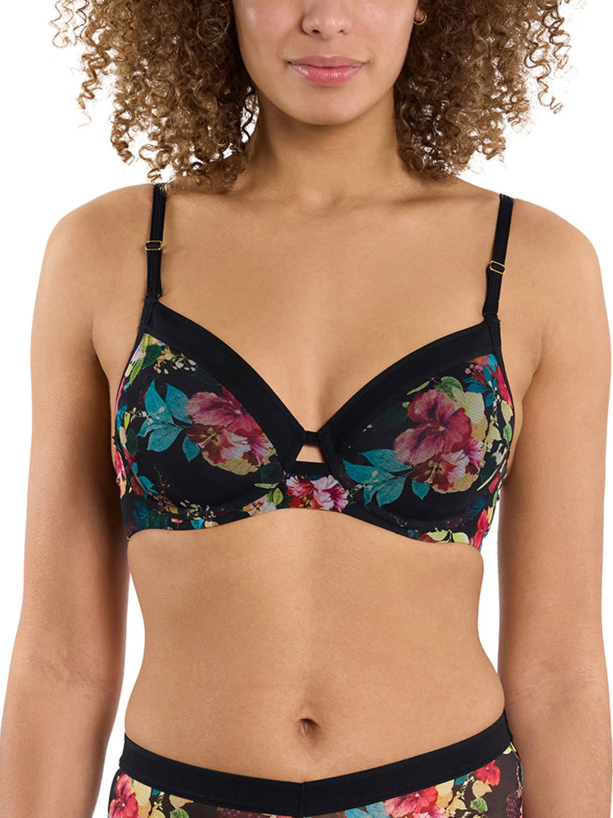 Hanky Panky Lined Mesh Plunge Bra Botanic Romantic Sale