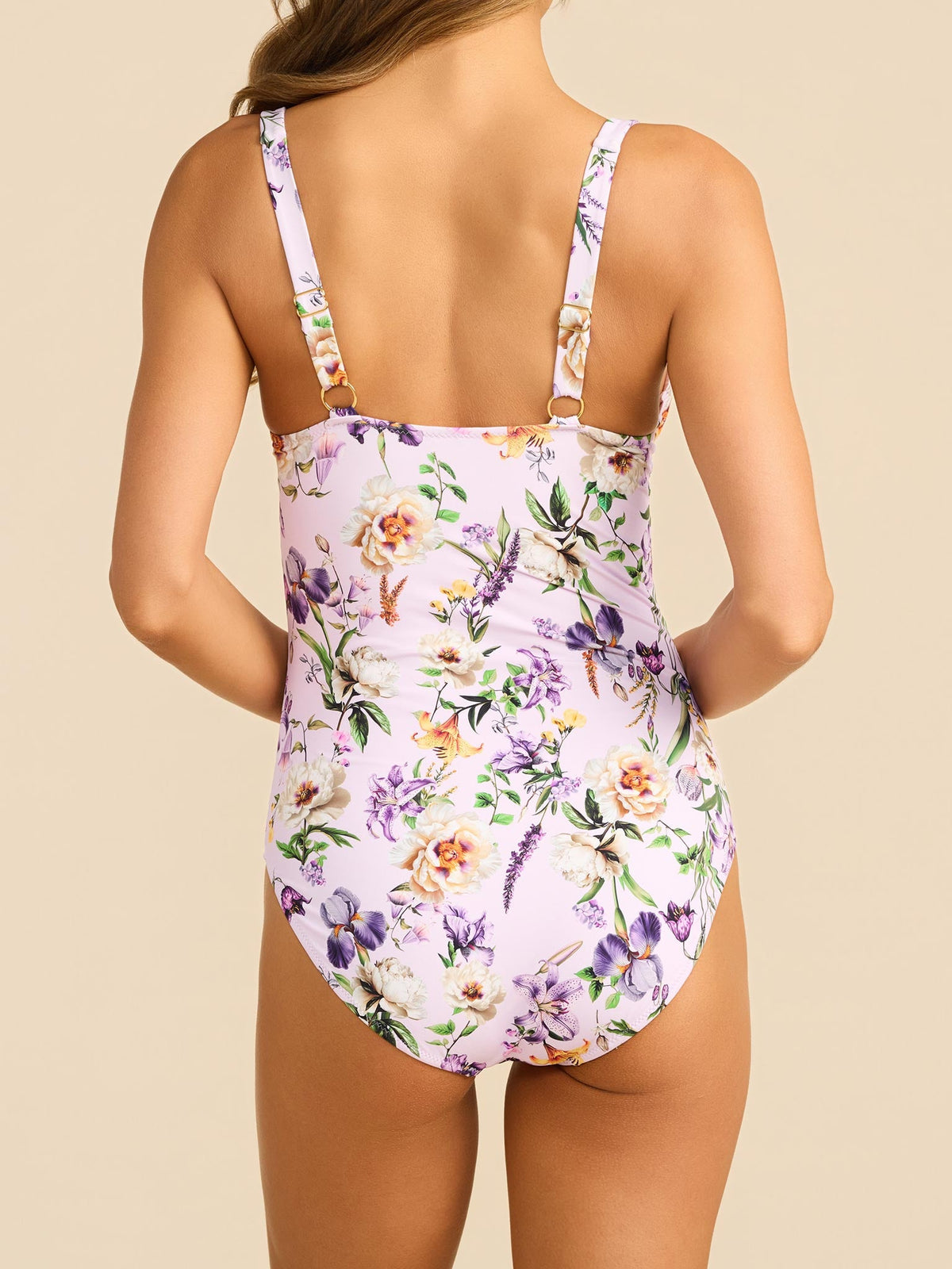 Hanky Panky Underwire One Piece Swimsuit Fawning Flora Purple