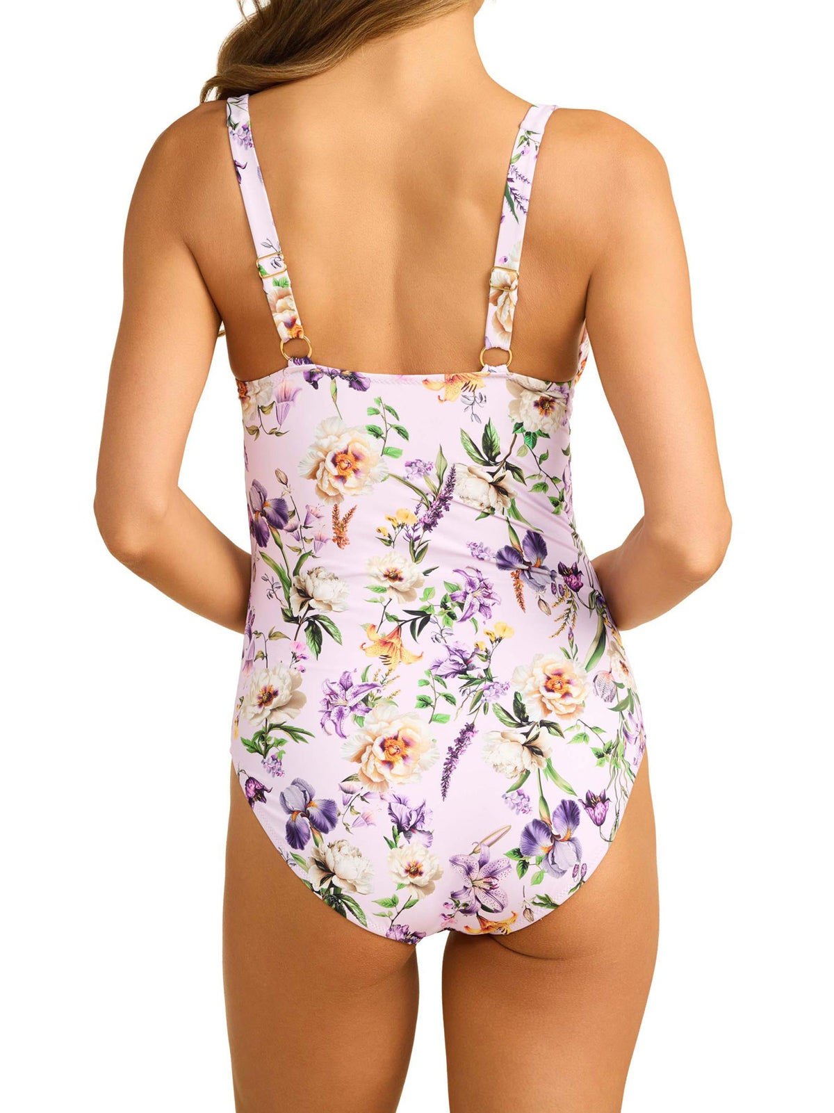 Hanky Panky Underwire One Piece Swimsuit Fawning Flora Purple