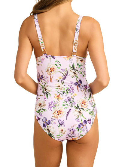Hanky Panky Underwire One Piece Swimsuit Fawning Flora Purple